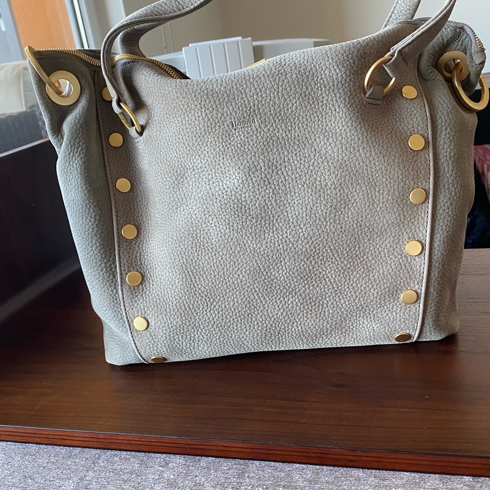 Hammitt Medium Daniel bag-Grey with Brushed Gold Hardware. New.